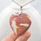 Jaspe Mokaïte pendentif coeur