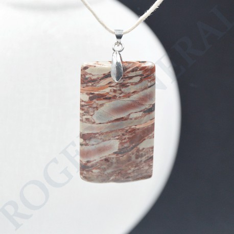 Pendentif Jaspe Rouge Bréchique