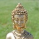 Bouddha de la prière méditative en résine couleur or
