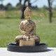 Bouddha de la méditation en résine, couleur or 