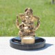 Ganesh en résine, or et porte bougie