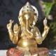 Ganesh en résine, vêtu de vêtement brodé