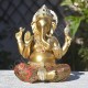 Ganesh en résine, vêtu de vêtement brodé