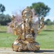 Ganesh en résine couleur or