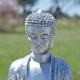 Bouddha de la bénédiction résine couleur argent