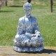 Bouddha de la bénédiction résine couleur argent
