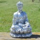 Bouddha de la bénédiction résine couleur argent