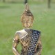 Bouddha de la méditation en résine couleur or