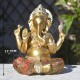 Ganesh en résine, vêtu de vêtement brodé