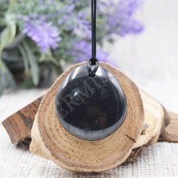Pendentif Shungite galet plat