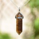 Pendentif Oeil de Tigre biterminé
