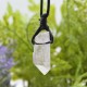 Pendentif Cristal de Roche brut + cordon