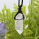 Pendentif Cristal de Roche brut + cordon