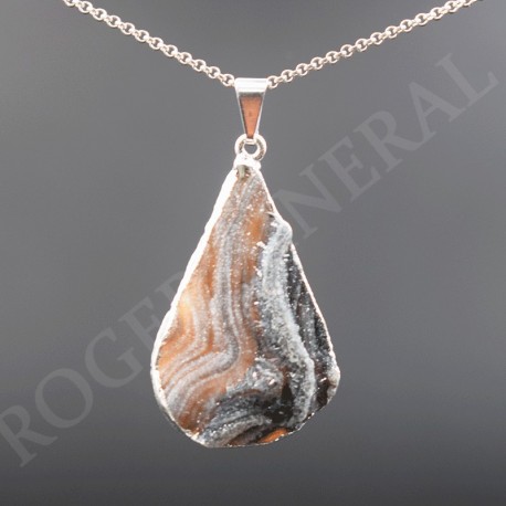 Pendentif fleur de Calcédoine