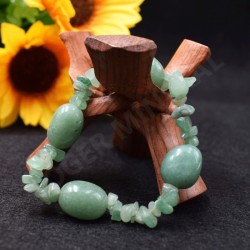 Bracelet Aventurine chips et pierres roulées