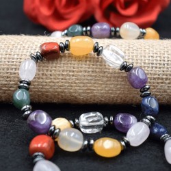 Pulsera multipiedra + hematita