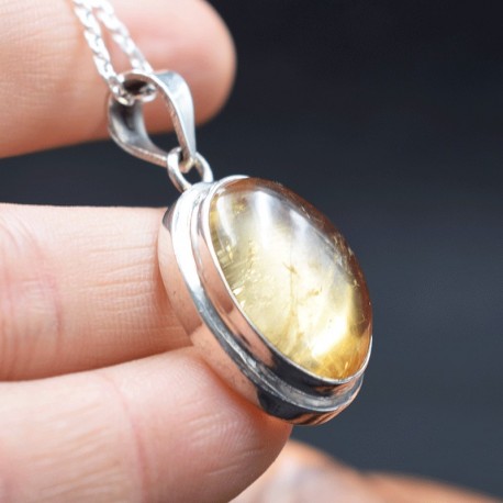 Pendentifs Citrine et argent 