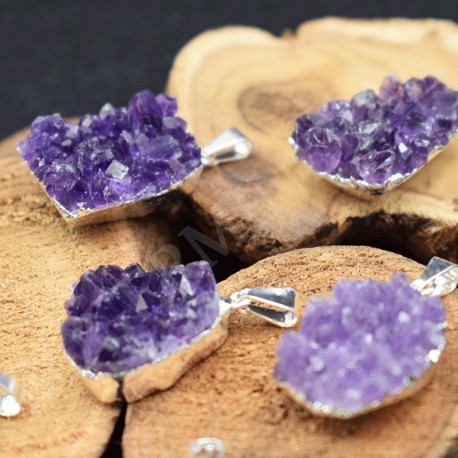 Pendentifs Amèthyste Cristalisé