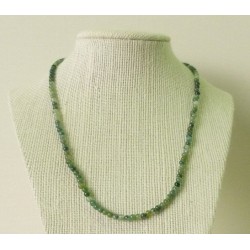 Collier Agate Mousse Perle ronde