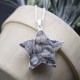 Pendentif fleur de Calcédoine forme Etoile