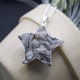 Pendentif fleur de Calcédoine forme Etoile