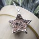Pendentif fleur de Calcédoine forme Etoile