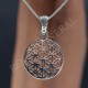 Pendentif Fleur De Vie En Argent 2cm