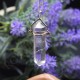 Pendentif Cristal de Roche biterminé serti argent