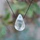 Cristal de Roche pendentif goute + cordon nature