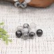 Cristal de roca natural inclusión Turmalina negra perlas 8mm precio a escala
