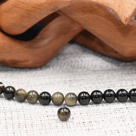 Obsidiana dorada natural perlas 8mm precios a escala