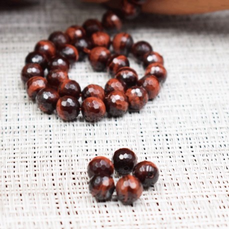 Oeil de taureau faceté naturel perles 8mm prix dégressifs