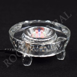 Support en cristal avec Led de couleurs, électrique