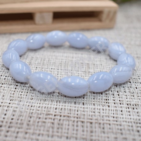 Pulsera Calcedonia oval