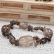 Pulsera Cuarzo ahumado chips y piedras rodadas