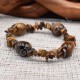 Pulsera Ojo de Tigre chips y piedras rodadas