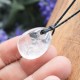 Pendentif Cristal de Roche + cordon