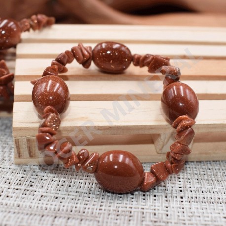 Pulsera Piedra de sol chips y piedras rodadas