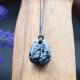 Pendentif Obsidienne Flocon de Neige + cordon