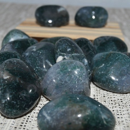 Ágata musgo piedra rodada por unidad