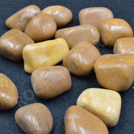 Jaspe caramelo piedra rodada unidad