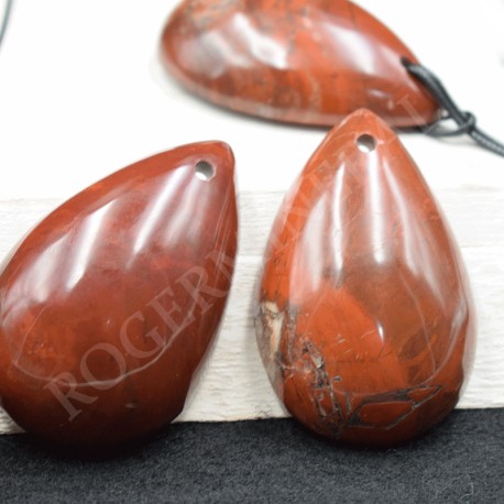Pendentif Jaspe Rouge + cordon