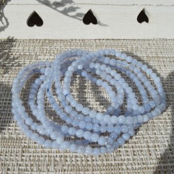 Bracelet Calcédoine perle ronde 04mm