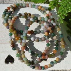 Bracelet Jaspe Polychrome perles rondes 4mm