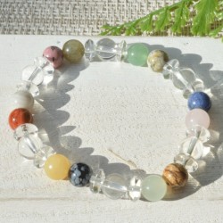 Bracelet Multipierre et Cristal de Roche