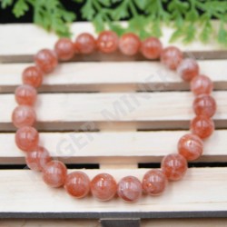 Pulsera Piedra de Sol perlas redondas 8mm