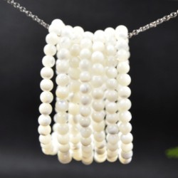 Bracelet  Nacre perles rondes 6mm