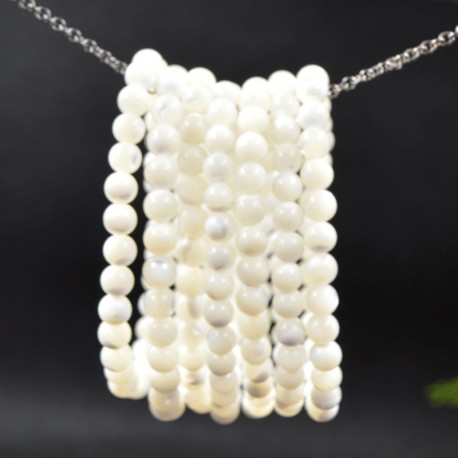 Bracelet  Nacre perles rondes 6mm