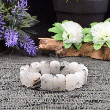 Bracelet Quartz inclusion Tourmaline noire