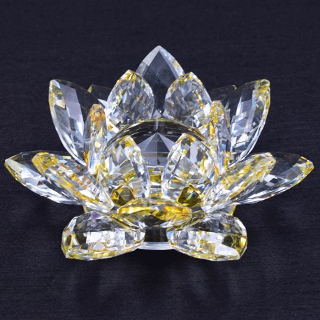 Lotus Feng-shui 8cm jaune